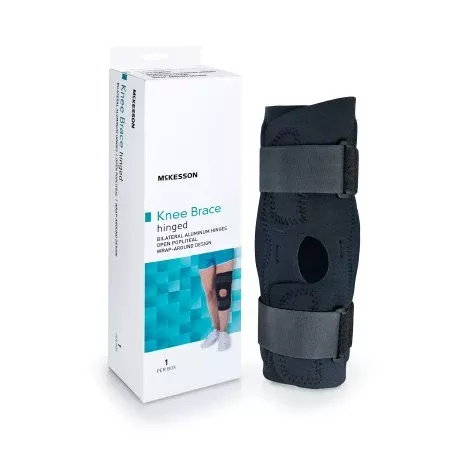 Wraparound Knee Brace, Hook-n-Loop Strap Closure with D-Rings Left or Right Knee