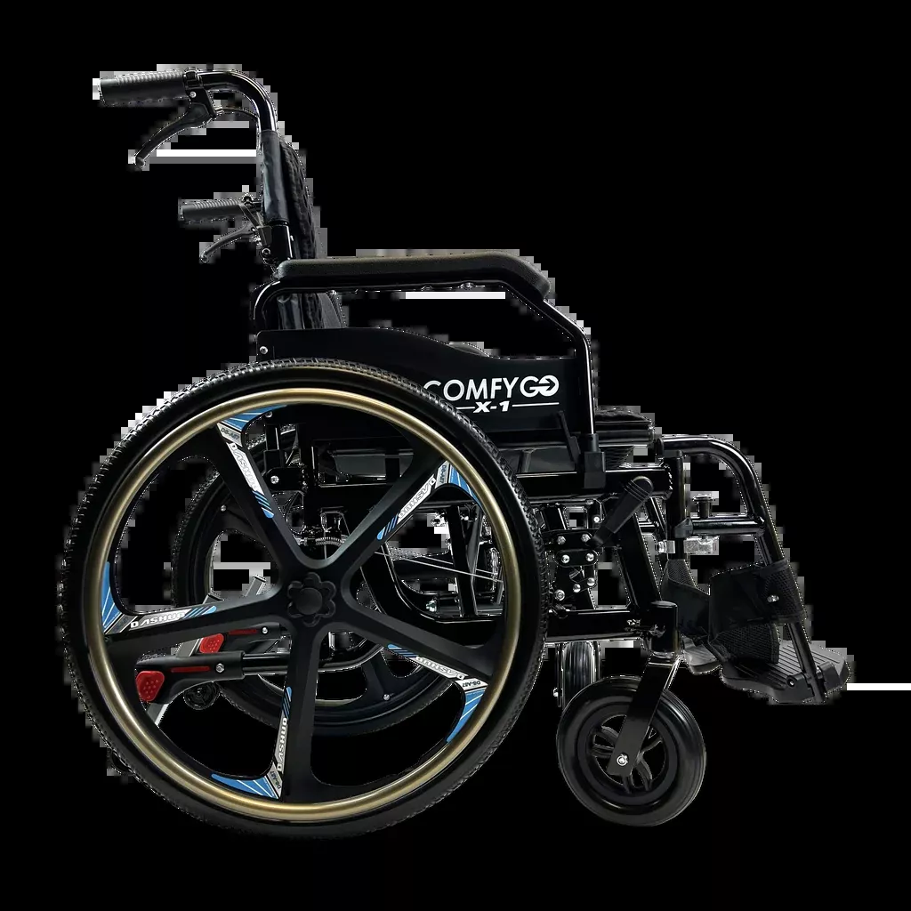 X-1 ComfyGO Lightweight Manual Wheelchair with Quick-Detach Wheels