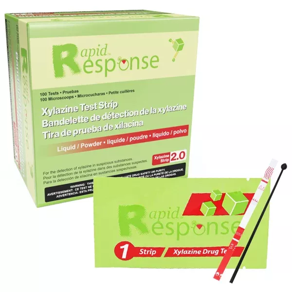 Xylazine Drug Test Strips (Liquid/Powder) (100 Tests Per Box)