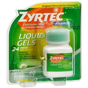 Zyrtec Liquid Gels Allergy Relief Medicine, 40 Count